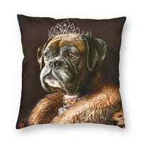 강아지마약방석 개모차 무중력 쿠션럭셔리 Pug 개 초상화 쿠션 커버 소파 폴리 에스터 리갈 애완 동물 빈티, [02] 45x45cm 18x18in, 06 6_02 45x45cm 18x18in