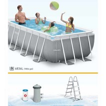 INTEX 인텍스 프리즘 사각 프레임 풀장세트 4m x 2m 1m 26788KR 특대형수영장