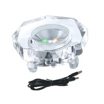 GHSHOP LED 라이트베이스 홀더 컵 쇼를위한 다기능 분위기 받침대 디스플레이 3D 포토 바, 다중, 결정, 스타일 A