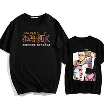 2021 일본 패션 애니메이션 슬램 덩크 티셔츠 Streetwear 스포츠 남성 탑 힙합 짧은 소매