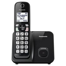 Panasonic 무선 전화 시스템 통화 차단 이중 언어 발신자 ID 및 고대비 디스플레이 핸드셋 1개 - KX-TGD610B (블랙), 3 Handsets