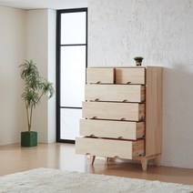 렐리세 편백나무 원목 5단 서랍장 900 (착불), 단품