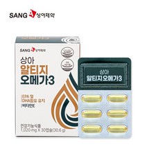 상아제약 상아 알티지 RTG 오메가3 1020mg X 30캡슐, 2박스(2개월)