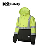 K2 TS-F2203 동계 티셔츠 기모 긴팔 후드티 제귀반사 작업복 근무복 워크웨어