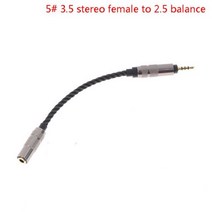 1x 오디오 케이블 2.5 수-4.4 암 밸런스드 실버 도금 코드 2.5mm/4.4mm-3.5mm 어댑터 Hifi MP3 음악 플레, 05 1pc as picture, 05 as pic