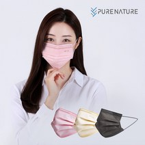 퓨어네이처 덴탈형 KF94 컬러 대형 100% 국산 피부 저자극 마스크, 30개입, 1개, 베이지