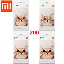 xiaomi 인화지 프린터 2x3 인쇄 용지 zink paper pocket photo phone 연결 인쇄 용지 mini photo simple to use, 200매, 협력사