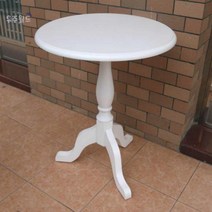 엔틱 집들이 선물 사이드 미니 티테이블 테이블 거실 협탁 원형 탁자 쇼파 우드, 화이트