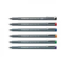 라인펜 라이너 스테들러 디자인 308 피그먼트, 0.5mm 오렌지