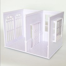 룸박스 미니어처 하우스 사진 촬영 소품 상자 만들기, 560x270x270mm 2베드룸 모델