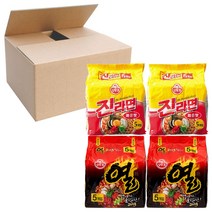 오뚜기 진라면 매운맛 120g 5개입 x 2팩 + 열라면 5개입 x 2팩, 1세트, 20개