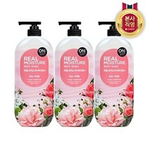 LG생활건강 온더바디 리얼 모이스처 피오니 바디워시 900ml x 3개