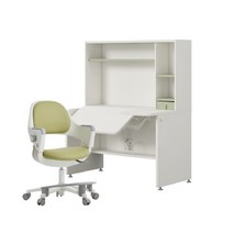 한샘 티오 그로잉데스크 전면책상 4단 120x75cm+링고S DIY, F형-내추럴오크/화이트, C형-복숭아핑크(R)