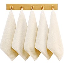 어메니티타올 40수 코마사 무형광 주방 고리수건 70g 5장 핸드타월 세트, 무염색 5장