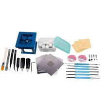 Bga Reballing Kit 90Mm Aluminium Alloy Mesh Station With Hand Shank Universal Stencil 10Pc Solder B, [01] 파란