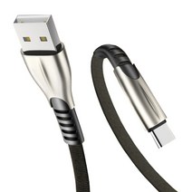 로건 정품 5핀 USB 갤럭시S7 마이크로 아이언 메탈 고속 충전 케이블, 레드 (F872), 2m