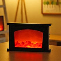 불멍무드등 벽난로 led 벽난로 랜턴 램프 거실 불꽃 야간 조명 효과 빛 레트로 벽난로 램프 크리스마스 분위기 장식, a