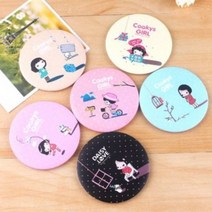 일러스트 손거울 답례품 어린이집 생일 결혼식 돌잔치 유치원 선물 칠순 선생님 간식 승진 소규모 친구 영어 상품 첫돌, 랜덤