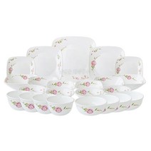 코렐 장미 4인그릇세트 D 23PCS, 미국형공기대접