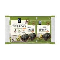 청정원 아침메뉴추천 건강한 올리브유 재래김 도시락 김 반찬 맛있는 어린이간식 간단한요리 간편식 5g 9봉, 5세트