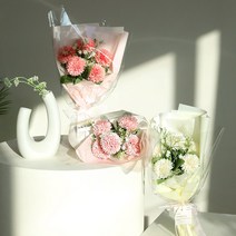 핸드메이드 파스텔알리움 조화 미디움 꽃다발 납골당 꾸미기 퐁퐁 국화, 핑크