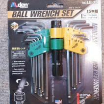 알덴 인치미리겸용 볼렌치세트 inch+mm Lb-15