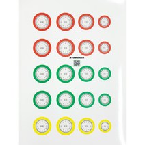 SMC KCC 공압 압력계 게이지 눈관리 스티커 Pneumatic gauge label