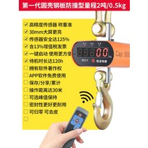 크레인 호이스트 매달림저울 전자 저울 후크 3t 5톤 저울, 1세대 원형 2톤/0.5kg