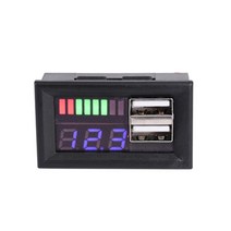 전압 미터 전류계 배터리 볼트 전류 전압계 LCD 디지털 디스플레이 션트, 푸른, 01 Blue