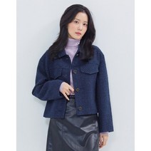 로엠 SH01 체크 트위드 자켓 (59)Navy RMJKC4VR58