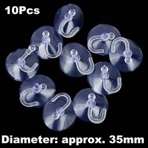 투명 흡입기 흡입 컵 10/3.5 개 버섯 머리 강한 진공 흡입 후크 행거 창 장식 웨딩 카 유리, 35MM 10Pcs