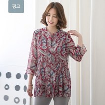 이헌영 이헌영 엄마옷 화사하고 편하고 시원한 페이즐리패턴 주름 블라우스/19B95023B0