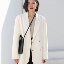 승무원면접복 여자면접복장 아나운서자켓 봄가을겨울 오피스 레저 더블 단추 흰색 정장 재킷
