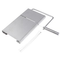 STK 스테인레스 스틸 비누 몰드 커터 비누 커팅 도구 만들기 캔들 로프 커터, 23x12cm, 304 스테인레스 스틸, 실버