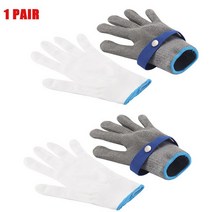 철장갑 협착방지 자상 소방 내산 방화 방검 절연 쇠그물 물림 손베임 절단 방지 레벨 5 HPPE 장갑 스테인레, 02 1Pair-Universal_03 23cm