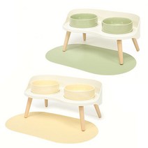 헬로우펫 강아지 밥그릇 고양이 애견 식탁 식기 물그릇, (식탁) 아이보리 / 10cm, (도자기) 화이트