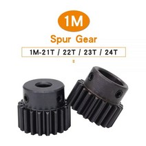 1 개 모듈 모터 기어 M-21T22T23T24T SC45 # 탄소강 소재 흑화 스퍼 보어 크기 566.35781012mm 버드와이, 04 1M24T, 02 12 mm