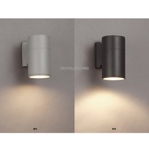 LED 외부 원통 벽등 소 옥외 건물 외벽 벽부등 방습 방수 상하등 실외 실내 간접조명 파20 엘이디 램프포함, 1등, 7W 주백, 흑색