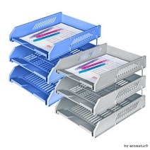 시스맥스 3단서류받침대 3단서류함 3단서류철 서류받침대 서류박스, 블루