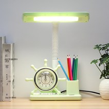 (스탠드)학습 스탠드 러블리 캐릭터 led 울트라 브라이트 알람 침실 침대 머리글씨 책상 플러그인, 녹색