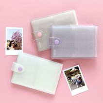 단추형 미니 홀로그램커버 포토카드앨범 포토북 포토앨범북 앨범제작, 03 오로라퍼플