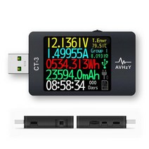 AVHzY-USB 3.1 파워 미터 디지털 멀티 전류 테스터 전압 검출기 Lua 통역 통합 DC 26V 6A AVHzY CT3, 05 CT-3A