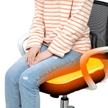 전기방석 KC인증 저온화상 방지 사무실 차량용 USB 메모리폼 겨울 발열 온열 방석, 심플, 오렌지레드