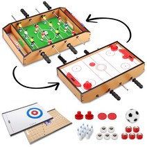 6in1 멀티 보드 게임 테이블 축구 하키 컬링 볼링 알까기 셔플 장난감 손 신기한 완구, 6in1멀티게임테이블