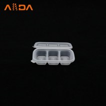 일회용 반찬포장 다용도 3칸 반찬용기 세트 / 100개, 1개