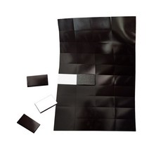고무패킹 가스켓Ghfeb 40pcs 7x3.7cm Per Set Adhesive Rubber Fridge Magnet Can DIY Any Pictures On Sti, 01 Black