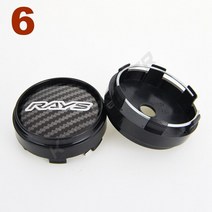 휠 센터캡 자동차 휠 스포츠 림 캡 62MM 클립 직경 중앙 캡 광선 볼크 레이싱 로고 스티커 휠 커버 허브, 06 6