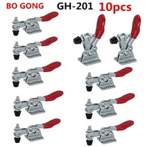 조인트 클램프 보공 10Pcs GH-201 27kg 토글 클램프 퀵 릴리스 수평 타입 U 모양의 바 목공 도구 201, 02 5PCS