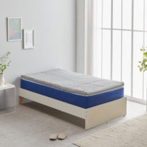 접이식 2단 매트리스 / 침대 바닥 메모리폼 숙면매트 소파베드 공간활용매트, 그레이