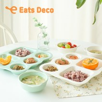 국산 잇츠데코 도자기식판 성인식판 다이어트 가정용 식판, 핑크식판(국볼 미포함)